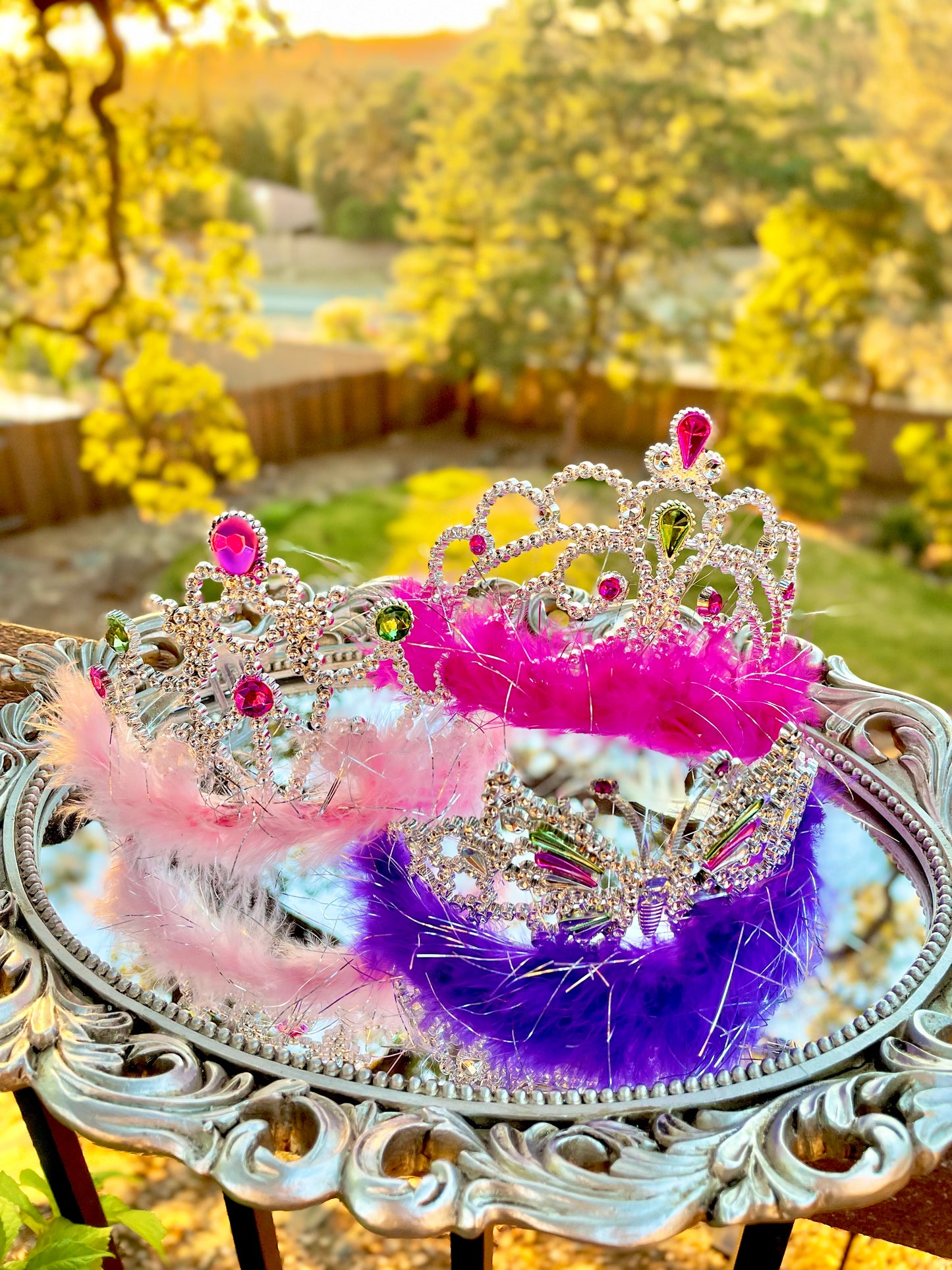 Princess Marabou Tiara Favors SET OF 12