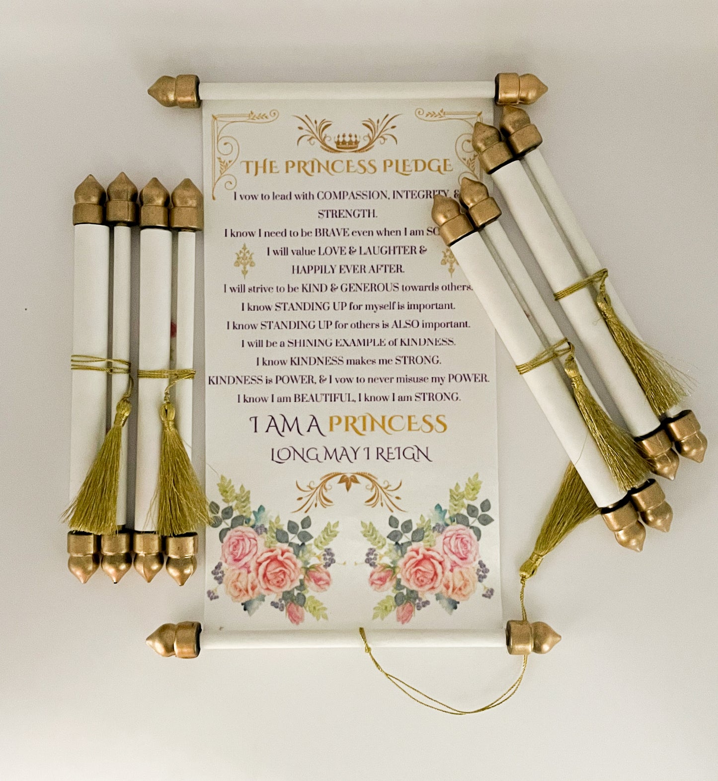 Princess Pledge Scroll for Princess Favors, Birthday Gift, EXCLUSIVE TO CROWNED OCCASIONS