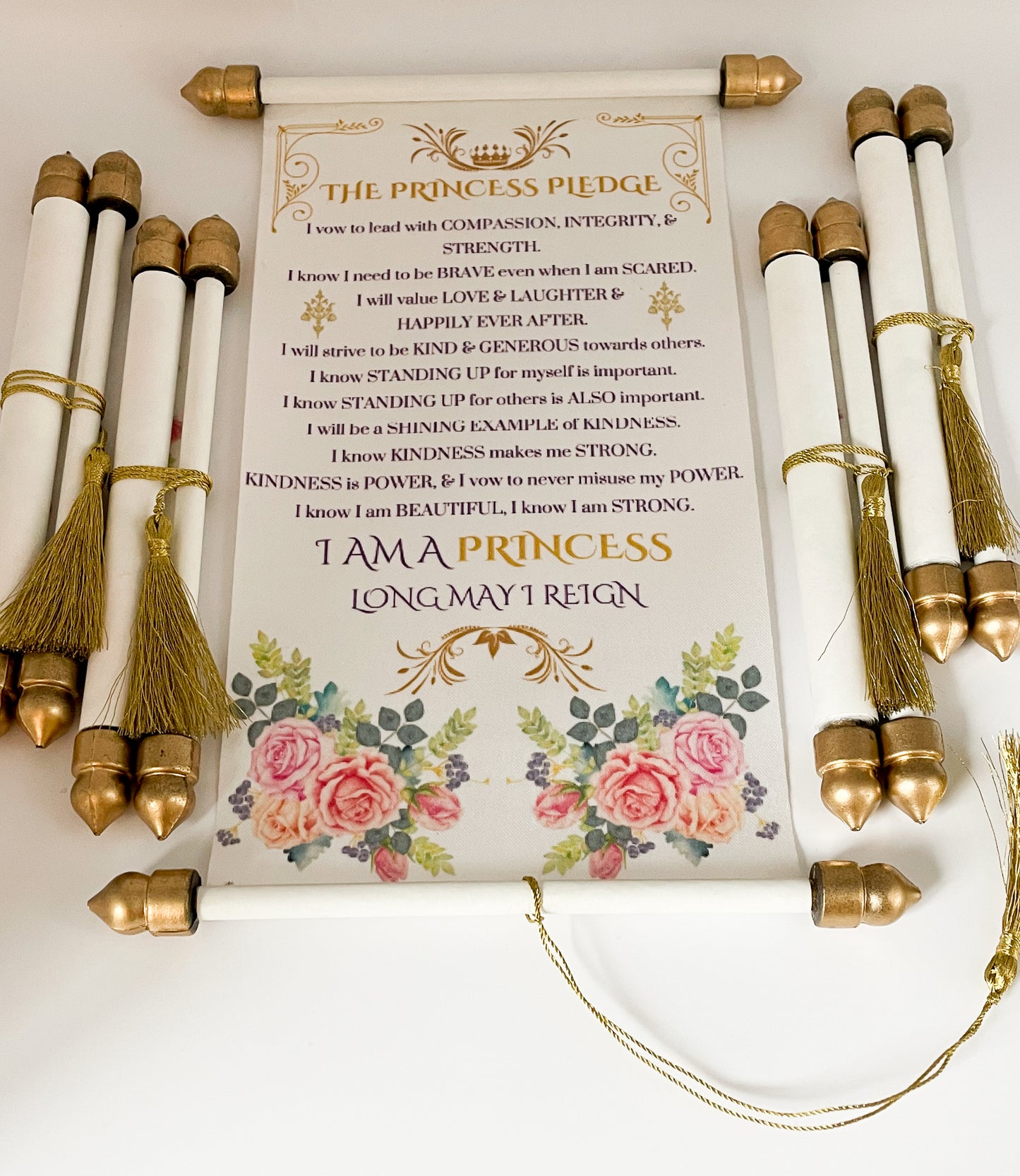 Princess Pledge Scroll for Princess Favors, Birthday Gift, EXCLUSIVE TO CROWNED OCCASIONS