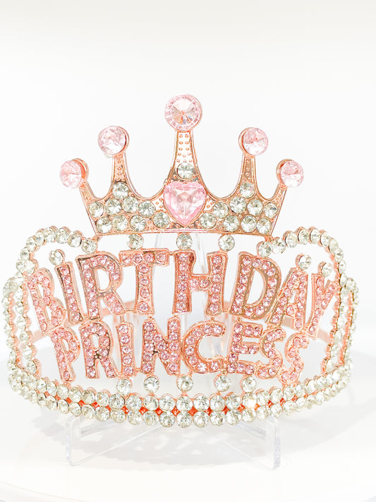 Birthday Princess Tiara, Princess Birthday Tiara, Princess Party Tiara, Birthday Girl Tiara, Princess Crown, Birthday Crown, Rose Gold Tiara